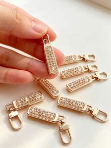 Rhinestone Zipper Pull Repair Kit Suitable For Jackets & Backpacks - Multi-Color Rhinestone Zipper Heads, Application, Instant For Clothing, Jackets, Bags, Zipper Decoration For DIY Sewing - Multicolor - View 2