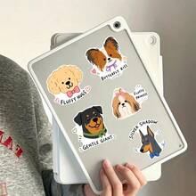 Adorable Canine Themed Sticker Pack 50 Pieces, Waterproof Hand‑Illustrated Puppy Stickers For DIY Scrapbooking And Accessory Embellishment - 50 PCS - View 8