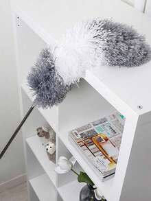 مجموعة من قطعتين من فرشاة الريش من الألياف الدقيقة القابلة للتمديد، فرشاة تنظيف الغبار الساكن بعمود تلسكوبي طويل لتنظيف مروحة السقف وخيوط العنكبوت والزوايا العالية، رأس فرشاة قابل للثني والغسل لتنظيف عميق للمنزل والمكتب والسيارة، أحجام متعددة، إكسسوار عرض صغير - A - مشاهدة 8