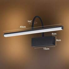 SEEDIQ 可充電 LED 壁燈，可調式燈臂，可調光，無線壁燈，適用於圖片藝術展示照明，40cm，CRI 90+，無線壁燈裝飾 - A - 查看 10