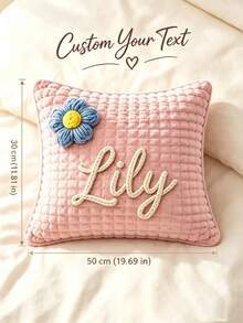 Custom Name Pillowcase, Bedroom Sofa Pillowcase Name Customization, Couple Gift Customization, Pillow Insert Not Included - Multicolor - View 2