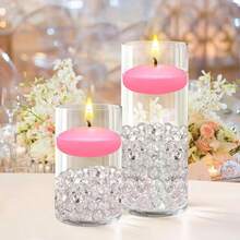 150/100/50/20/10/1pc Aromatherapy Floating Candles, Suitable For Wedding, Hotel, Birthday, Party Decoration, Floating Candles, Tea Lights, Romantic Wedding Candles, Round Table Centerpiece Decoration Candles - Floating Pink Candle - View 9