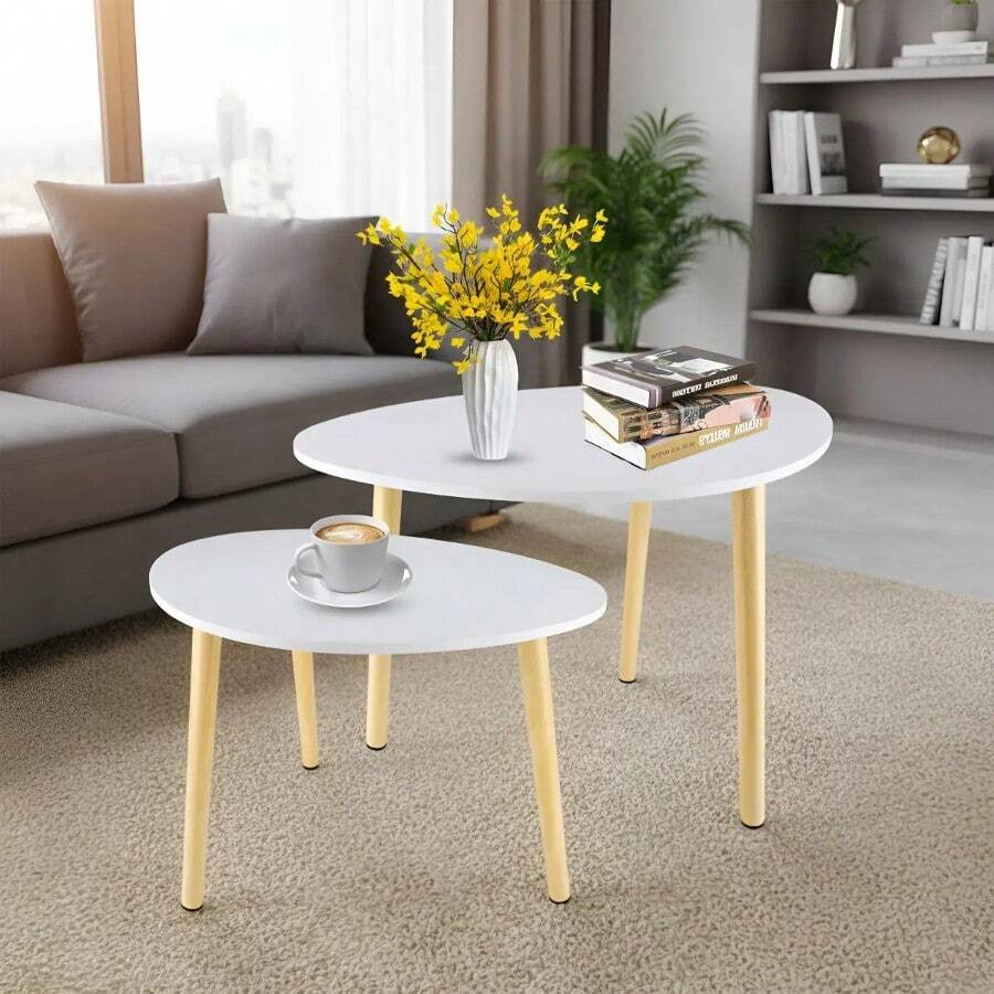 Nesting Tables - Beige - View 1