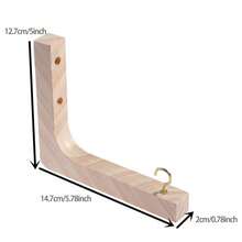 Wooden L-Shaped Plant Hanging Bracket With Hook, Wall Mounted Flower Pot Holder, Indoor Hanging Planter Support With Installation Screws - Multicolor - View 12