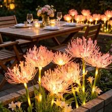 Solar Spider Lily Ground Stake Lights, Multiple Colors Available, Multi-Functional Ambient Decoration, Suitable For Beautifying Yard, Garden And Party, Essential For Creating Atmosphere For Thanksgiving, Halloween And Christmas - Solar-powered Lycoris Radiata - View 6