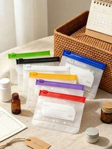 Loose-Leaf Pill Organizer, Floral Pill Pattern, Portable Pill Storage Loose-Leaf Book, Transparent Pill Storage Box, Weekly Pill Storage Bag, Travel Pill Storage Bag, Suitable For Travel And Daily Use, Essential For Health-Conscious Individuals, Holiday Gift, Travel Gift - Multicolor - View 11