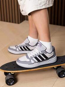 Adidas Men's & Women's LITE BALLER Casual Retro Colorblock Skate Shoes For Daily Wear HQ9336 - Light Grey/No. 1 Black - View 4