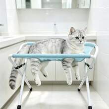 Detachable Pet Grooming Bed, Foldable Hammock For Cats And Dogs, Quick-Dry Mesh Fabric, Non-Slip Design, For Pet Bathing And Grooming, Stable And Durable, Easy To Store, Pet Grooming And Cleaning Supplies - Multicolor - View 3