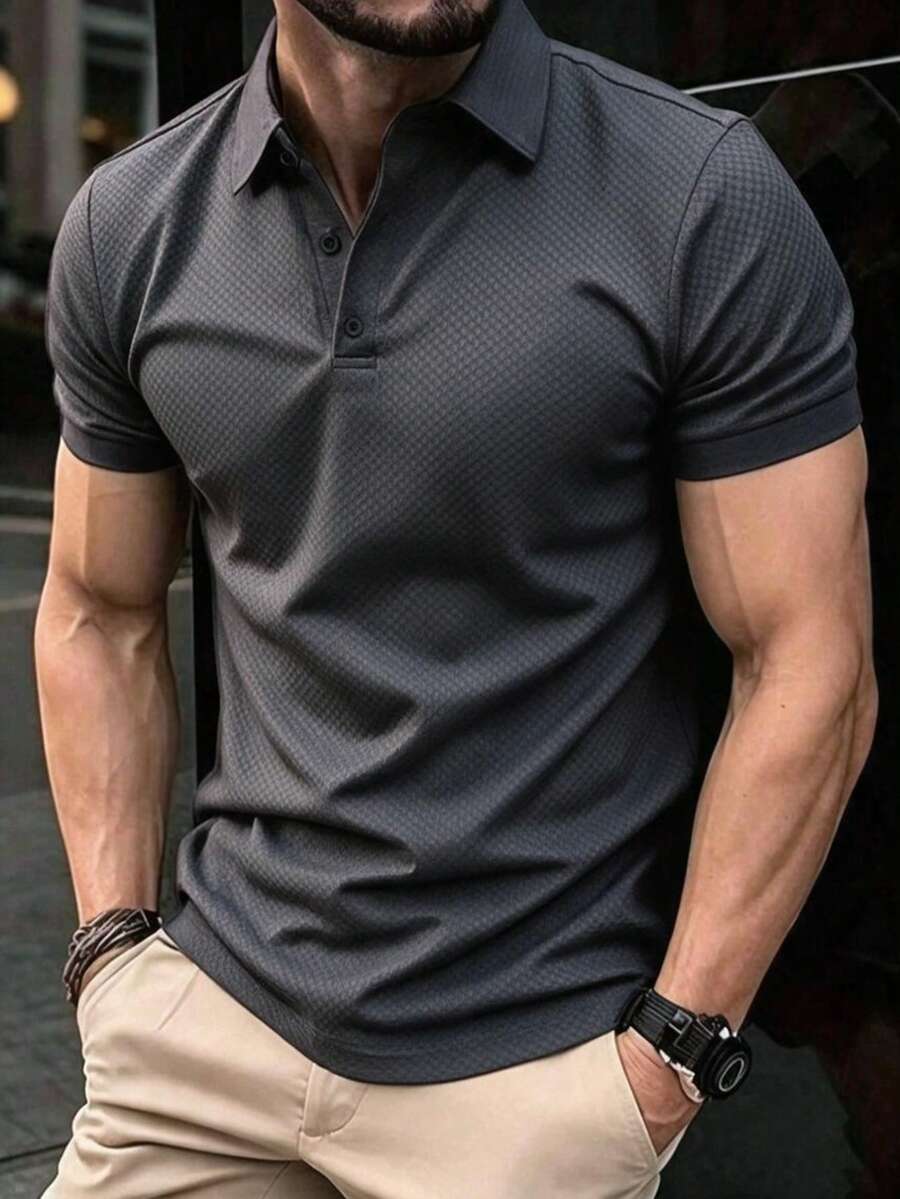 Men Polo Shirts - Grey - View 1
