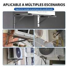 Wall Mount Bracket For 1-2 Ton Mini Split Air Conditioner, Stainless Steel, 180 Kg Capacity, Condenser Base With Installation Kit - Silver - View 8