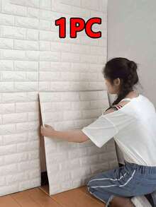可拆卸自黏式 3D PVC 泡棉壁紙，防水防潮，免膠水免工具輕鬆安裝，波希米亞風牆貼，適用臥室、客廳、浴室、租屋處與居家辦公室，適合牆面翻新、壁畫與現代室內牆面裝飾 - 彩色 - 查看 10