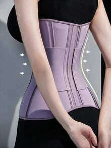 Women's Halloween Christmas Gothic Jacquard Bone Corset/Waist Cincher, Purple Party Outfit Shaping Accessory - Lilac Purple - View 3