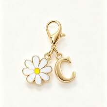 Daisy Initial Letter Keychain, A-Z Alphabet Charm Key Ring, Personalized Gift For Backpack & Car Keys - Multicolor - View 15