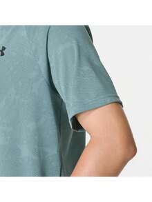 Under Armour Men's Sports T-Shirt & Tank Top Velocity Jacquard SS Dark Jacquard Training Casual Crew Neck Short Sleeve 1390430-323 - Teal - View 5