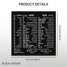 1pc Shortcut Key Stickers Compatible With Apple/Windows Laptop Full Series WORD & EXCEL Software Black/White/Transparent Optional - View 12