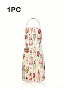2 Buah/1 Buah Celemek Dapur Natal, Sabuk Santa & Pita Merah Besar Motif Garis Celemek Dada yang Dapat Diatur, Celemek Memasak dan Memanggang Tahan Air untuk Dekorasi Pesta Liburan Natal, Hadiah - MultiWarna - View 6
