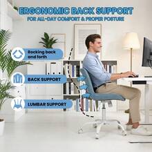 Soft Soft Swivel Entryway Storage Chair – 60 X 63 X 79 Cm Modern Scallop Back Armchair With 360° Rotation, Upholstered Shell Design For Bedroom, Vanity, Lounge, Office - Blue - View 7