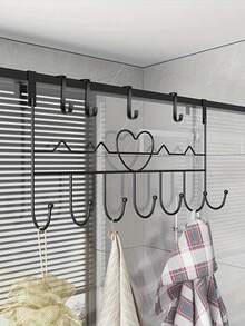 1/2pcs No-Drill Door Hooks, Wall-Mounted Coat Rack, Bag & Clothing Hanger, Essential For Student Dorms And Schools, Perfect For Kitchen, Bathroom, Behind Door Use, Wall Key Rack, Clothing & Hat Storage Organizer - Multiple Colors - View 5