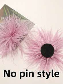 1pc Handmade Firework Feather Flower Brooch, Colorful Accessory For Women's Hats, Clothing, Wedding, Party - Feather Flower - View 25