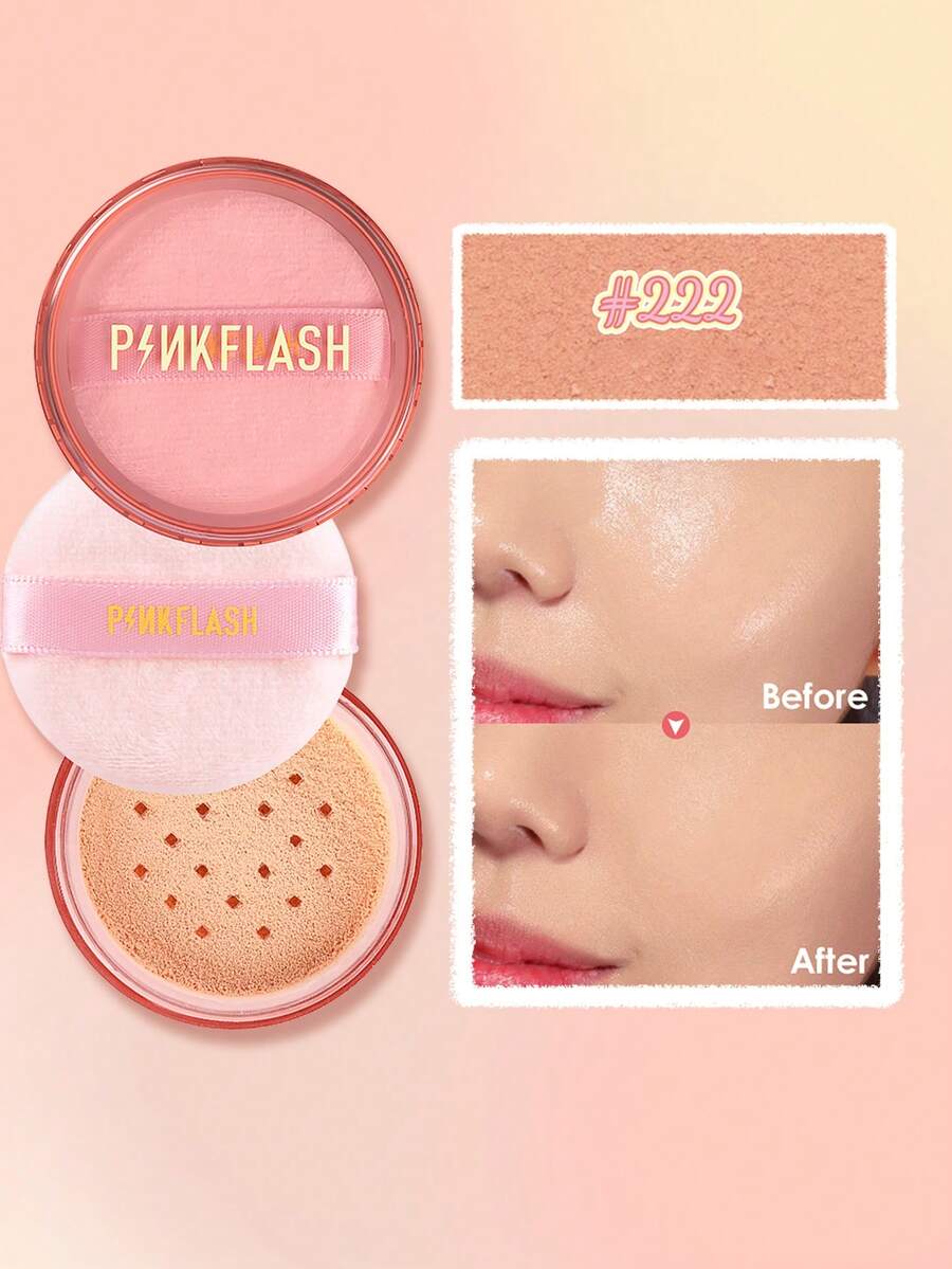 PINKFLASH Setting Powder, Bedak Pengatur Riasan Tahan Lama dan Tahan Air, Pengontrol Minyak yang Menyegarkan, Tahan Air dan Keringat, Tekstur Bedak Halus, Cocok untuk Anak Muda Gen Z Pecinta Y2K untuk Pesta dan Kencan, Hadiah Ideal untuk Ulang Tahun dan Hari Ibu.