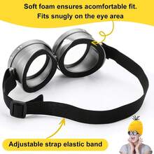 9pcs Role Play Accessory Set, Yellow Knitted Beanie, Vintage Goggles, Black Gloves, Suitable For Cosplay, 2026 Halloween Costume - Yellow Series - View 4