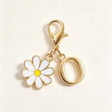 Daisy Initial Letter Keychain, A-Z Alphabet Charm Key Ring, Personalized Gift For Backpack & Car Keys - Multicolor - View 28
