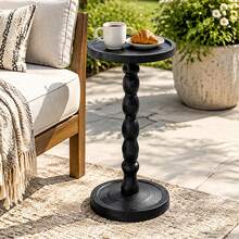 1pc Modern Minimalist Round Wooden Side Table Coffee Table, Small Wooden Side Table, Multi-Functional Base, Suitable For Living Room, Sofa, Bedroom, Plant Stand, Home Decor Furniture, Suitable For Living Room, Bedroom, Bedside - Multicolor - View 6
