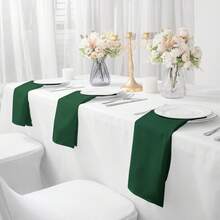 1/2/6pcs Christmas Red & Green Fabric Napkins, Foldable Christmas Tree Shaped Napkins, Holiday Party Table Decor Napkins - Multicolor - View 5