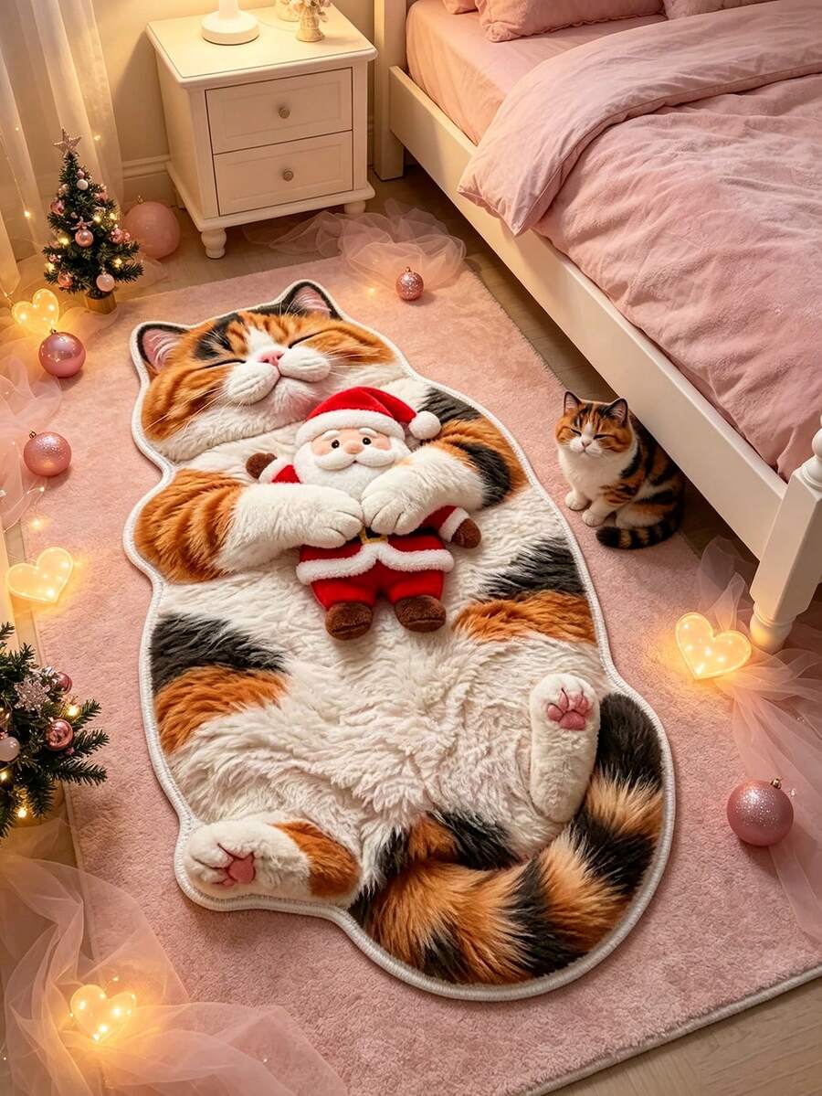 1 buah Karpet Dekoratif Motif Kucing Calico Warna Pink, Karpet Tebal, Karpet Mewah, Karpet Musim Gugur/Musim Dingin, Karpet Dekoratif, Dekorasi Kamar Tidur, Karpet Kecil, Karpet, Dekorasi Rumah, Karpet Ruang Tamu, Karpet Kecil Ruang Tamu, Karpet Kamar Tidur, Dekorasi Rumah Ruang Tamu, Karpet Luar Ruangan, Karpet yang Dapat Dicuci - Warna-warni C - View 1