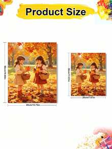 DIY Digital Oil Painting Set, Two Little Girls, Suitable For Beginners And Adults, Canvas Art Home Wall Decor, Halloween Party Gift - Sets - View 9
