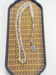 High Transparency Glass Texture 45 Beads Muslim Prayer Beads Tasbih Islamic Prayer String Beads Middle East Vintage Woven Pattern Metal Pendant Portable Religious Gift - Multicolor - View 4