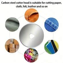 Sharp Rotary Fabric Cutter - Rotating Craft Knife With Retractable 28mm Blade, Ergonomic Handle And Hanging Hole, Suitable For Paper, Plastic, Fabric, Synthetic Leather - Multiple Styles - View 6