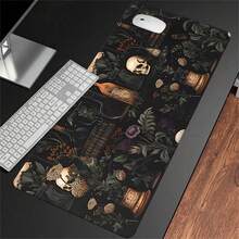 1pc Dark Academia Gothic Skull & Dried Flower Potion Bottle Print Large Rubber Mouse Pad, Non-Slip Extended Gaming Keyboard Desk Mat, Waterproof Table Protector For Office Home Halloween Decor - View 5