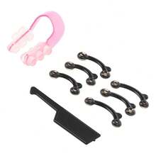 Clip Corrector Nasal Respingador Nariz Moldeador Silicona - Negro - Ver 7