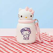 Miniso Botol Air Dingin Mini Bentuk Puding Lucu Karakter Sanrio 250ml,  /  / , Gelas Perjalanan Portabel dengan Tutup Karakter & Tali Gantungan (1 buah) - MultiWarna - View 5