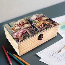 A Very Popular Single-Piece Tribute Box Designed For Your Best Friend, Featuring A Grandmother Design. This 5D Wooden Storage Box With Lock Can Be Used As A Multi-Functional Jewelry Storage Box And Desktop Decoration Accessory Holder. - Multicolor - View 9