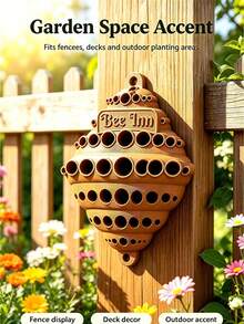 1PC 3D Printed Bee House Wall-Mounted Outdoor Suitable For Bees & Butterflies - Plastic Honeycomb Insect Habitat With Multi-Chamber Nest Box & Insect Tubes, Compact Suitable For Gardens, Balconies, Rooftops, Small Space Pollinator Shelter - Multicolor - View 2