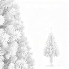 Christmas Tree  Artificial Xmas Tree White Premium PVC Bushy Realistic Fir Quick Installation Natural With Metal Stand For Christmas New Year Decorations - White - View 16