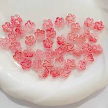 52pcs Golden Sprinkled Line Pattern Five-Pointed Star Acrylic Through-Hole Loose Beads For DIY Bracelet Phone Charm Keychain Craft Supplies - Multicolor - View 21