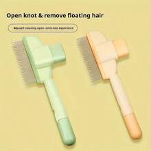 Sisir Hewan Peliharaan Pembersih Otomatis - Alat Penghilang Simpul dan Bulu Rontok - Cocok untuk Kucing, Anjing, dan Kelinci. Dilengkapi Sikat Bergigi Halus dengan Pegangan Ergonomis, Alat Penghilang Bulu yang Dapat Dilepas, Alat Mandi Lembut, dan Perlengkapan Perawatan Hewan Peliharaan yang Mudah Digunakan | Sisir Bulu Kucing, Sisir Hewan Peliharaan Pembersih Otomatis, Sisir Multi Gigi, Sisir Perawatan Anjing. - MultiWarna - View 7
