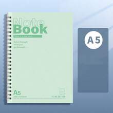 A5 Spiral Notebook - Simple Hardcover With Tear-Out Inner Pages And Glossy Finish, Suitable For Various Occasions Such As Office Work, Study, And Gifting. The Cover Design Is Inspiring, And The Binding Is Sturdy And Durable. - Multicolor - View 7