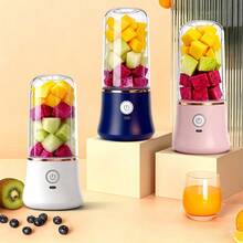 Gelas Juicer Mini, Juicer Portabel Nirkabel, Blender Ukuran Pribadi, Cocok untuk Smoothie dan Milkshake, Blender Buah Dapur Rumah, Cocok untuk Rumah dan Perjalanan. (420ML) - 420ML+420ML - View 8