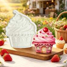 Cupcake-Themed Chocolate Fondant Molds, Angel Food Cake Decorative Silicone Molds, Reusable Clay For Making Dough Pudding Flower Paste, Keychain Pendants, And Resin Clay - View 13