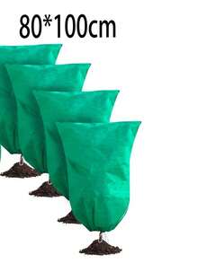 1pc Plant Winter Protection Cover, Green Breathable Plant Freeze Protection Bag With Drawstring, Reusable Frost Cloth Tree Cover For Shrubs, Potted Plants, Fruit Trees, Outdoor Garden Plant Cold, Wind & Bird Protection For Autumn Winter - Multiple Styles - View 14
