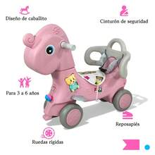 THE BABY SHOP Correpasillos Mecedor 3 en 1 con Luces Sonido Barra Guía  Niños 1 a 6 Años - Azul - Ver 8