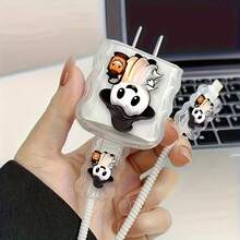 Halloween Style Charger And Cable Protector Set, Durable Apple 18-20W Charging Cable Protective Case, Anti-Breakage Cable Organizer - Multicolor - View 4