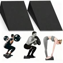 2 buah Yoga Bricks Squat Wedge Blocks Fitness Weightlifting Training Ramp EVA Calf Elevation Stretching Heel Lift Inclined Board - MultiWarna - View 1