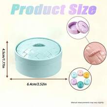 2pcs Macaron Round Box Shaped Storage Box, Desktop Stress-Relief Decorative Ornament, Suitable For Teens And Adults - Multicolor - View 8