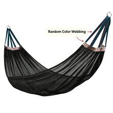 Hammock Jaring Ultra Bernapas 260*130cm Ukuran Ekstra Besar Tempat Tidur Ayun Sutra Es Portabel Cepat Kering Termasuk Tas Penyimpanan dan 2 Tali Gantung Cocok untuk Camping Luar Ruangan Taman Halaman Pantai Halaman Belakang - A - View 9