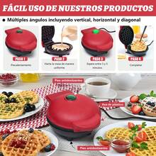 Mini Máquina Para Hacer Gofres, Máquina Para Waffles De 4 Pulgadas Con Diseño Compacto, Fácil De Limpiar, Superficie Antiadherente, Perfecta Para Desayuno, Postre - Tipo de Enchufe A USA (110-127V) - Ver 7